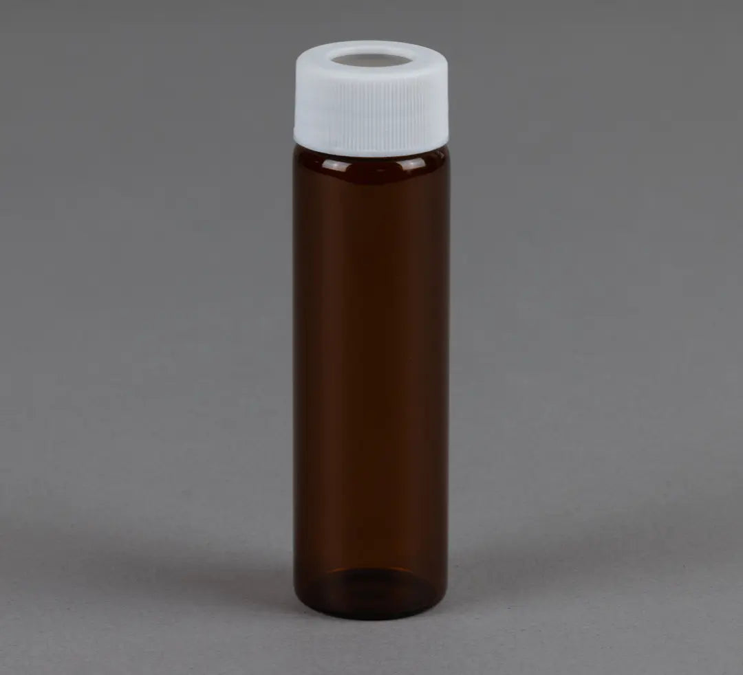 Vial ámbar de 40 ml con tapa y septa 100 piezas